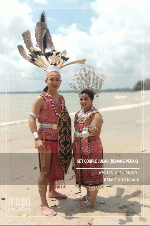 Set Couple Ngepan Julau (Benang Perak)